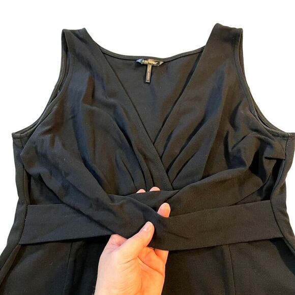 Daisy Fuentes Womens Sheath Dress V Neck Sleeveless Classic Sexy Black Large - Picture 3 of 9